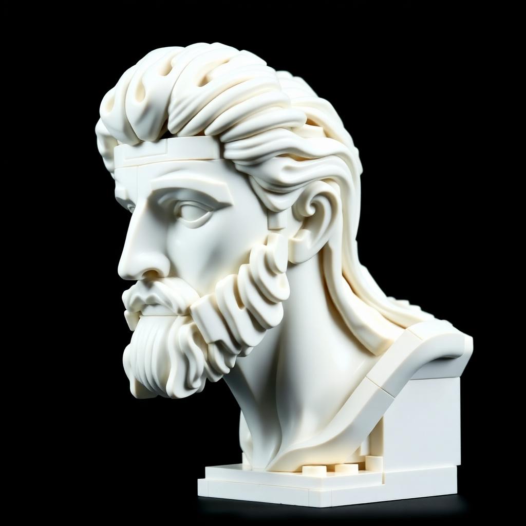 Classical Bust built from LEGO bricks