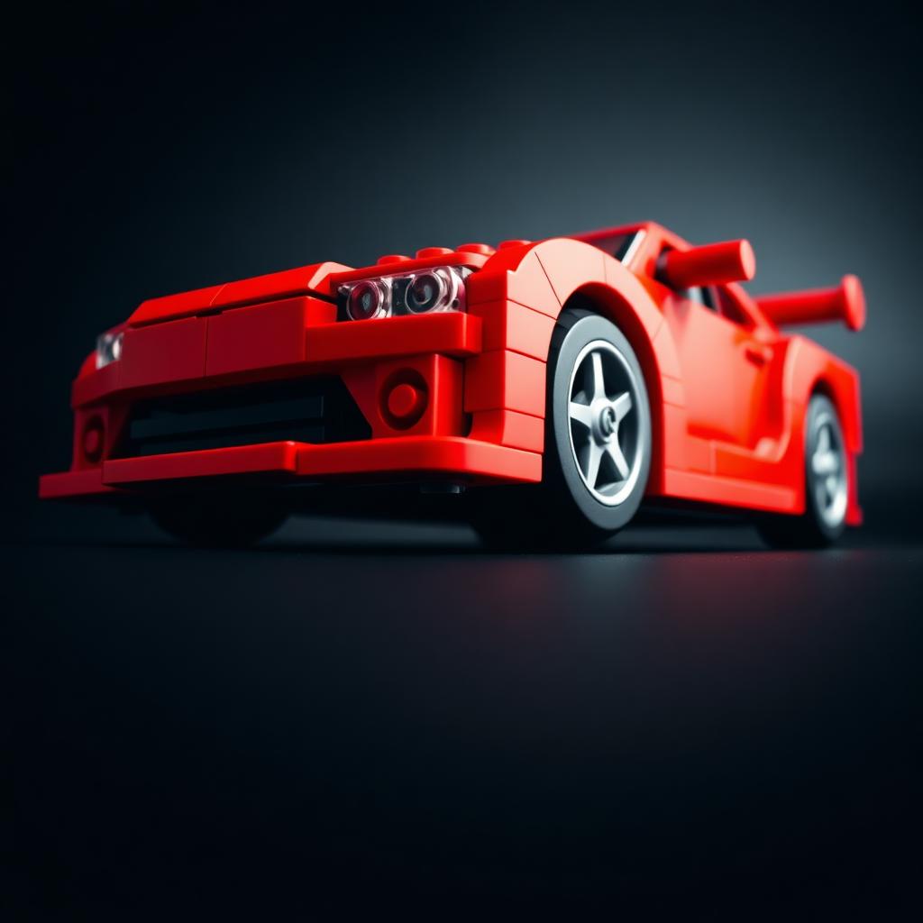 Sports Car built from LEGO bricks